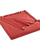 Martha Stewart Easy Care Soft Fleece Blanket (Cinnamon, Twin)