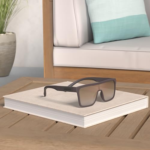 Image of GLINDAR Polarized Sunglasses Men Flat Top Womens, Oversized Square Shield | One Piece,Trendy,Lightweight,Driving