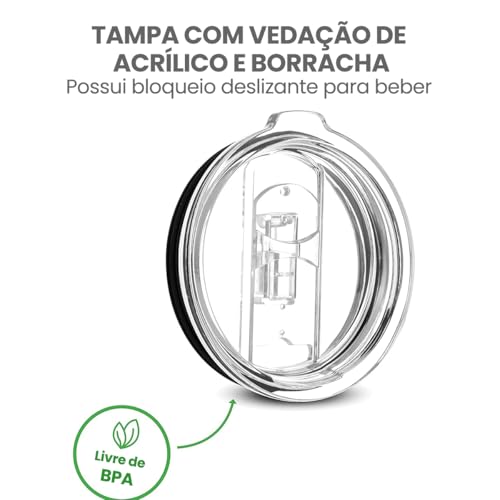 Taça Térmica 400ml Vinho Drinks Com Tampa (Ouro Rosa)