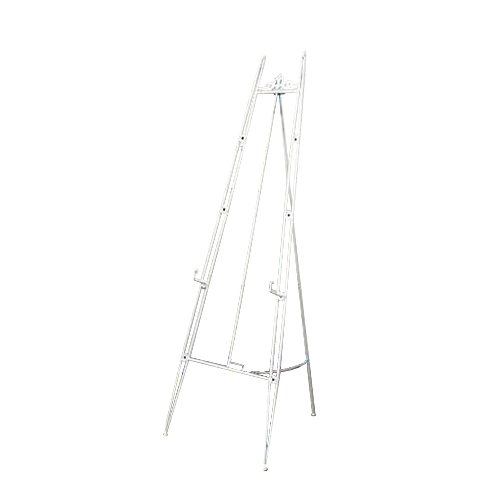 CWCQGH White/Black/Gold Easel Stand for Wedding Foldable Portable 120/150cm Tall Display Easel Poster Stand Artists Easel for Indoor and Outdoor Painting (White 150CM)