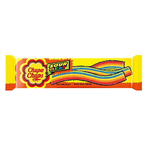 Image of Chupa Chups, Sour Belt, Mixed Fruit Soft & Chewy Toffee, 57.6 g, 8 pc