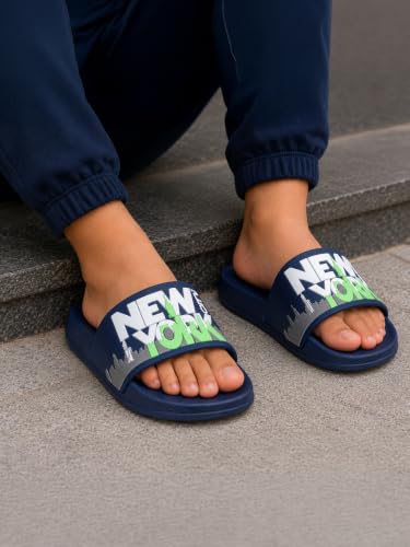 Image of URJO Kids's Sliders /Slippers Lightweight Super Flexible Arch Support Durable Anti Skid & Stylish Dailywear Sliders /Slippers for Boy's & Girl's
