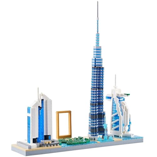 Image of Dubai Skyline Landmark Building Block Set - 3000+ PCS,Architecture Model Building Blocks Set for Kid,Adult Educational Toys Gift [6+ Year olds]