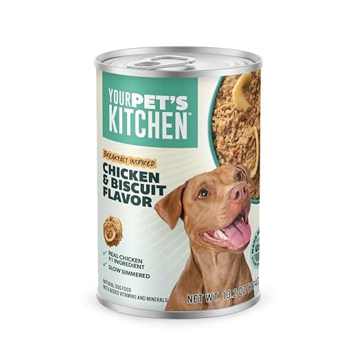 Your Pet's Kitchen Wet Dog Food, Chicken and Biscuit Recipe - 13.2 oz Cans (Pack of 12), Made in The USA with Real Chicken
