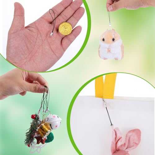 ElevateTech 150PCS Phone Charms Strap with Lobster Clasp, Keychain Clasp Lanyard Straps for Keychain Clasps, USB Drive DIY Jewelry Mobile Accessories Charms DIY Jewelry Accessories - Thumbnail 5