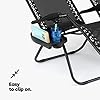Fineway 2 x Clip On Side Table Tray For Zero Gravity Sun Lounger / Camping Chair Outdoor Garden Fishing Beach Storage Tidy – Ideal for Drink , Mobile Phone, Books, Ipad Tablet Holder #5