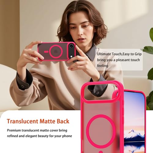 Image of Magnetic for iPhone 17 Air Phone Case, [Compatible with MagSafe], Screen Protector X1, [Military Grade Drop Protection],Matte Finish,Slim,Shockproof,Protective (Pulm Pink, iPhone 17 AIR)