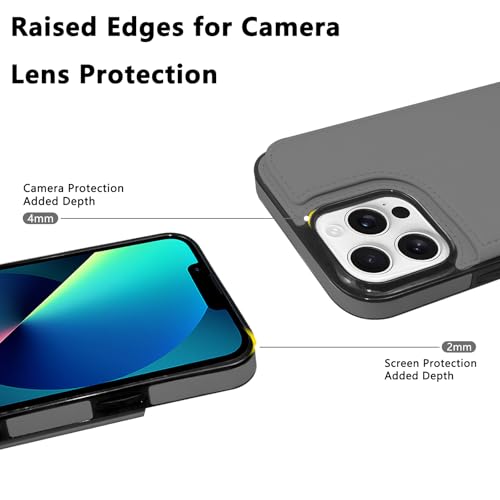 Étui antichoc iPhone 16 Pro Max évitant les rayures d'écran avec double aimant et support