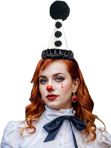 Unykaflor Adult jester hat The Court Jester Costume Accessories Clown Headband for Christmas Halloween Cosplay Party