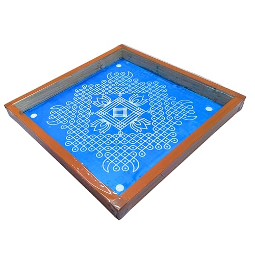 Best Navratri Home Decoration Items (2026) 65 Anciently Kambi Kolam Rangoli Stencil Wooden(Design 3), Rangoli S...