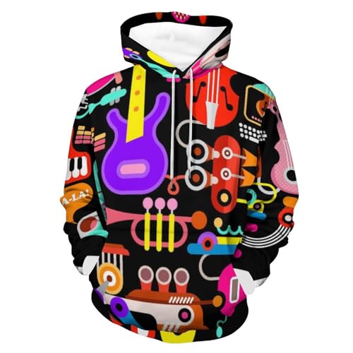 Sweatshirt pull pour homme femme S hoodie instrument de musique