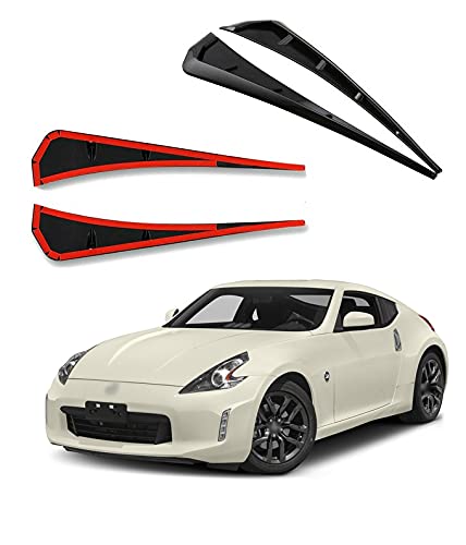 PRIKNIK Air Flow Car Fender Side Duct Sporty Racing Fender Look Vent Air Flow Car Decorative Sticker Compatible with 370z