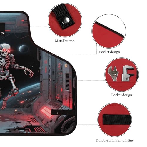Delantal de trabajo resistente con 9 bolsillos para hombre miniatura 3