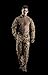 CQR Men's Combat Shirt Tactical 1/4 Zip Long Sleeve Military BDU Shirts Camo EDC Top with Pockets, Combat Shirts Multi Terrain, Large