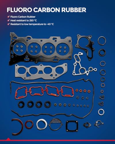 Image of KAX Engine Cylinder Head Gasket Set Compatible with Toyota RAV4 2009-2018, Camry 2010-2017, Venza 2009-2015, Scion tC 2011-2016, Highlander 2009-2019, Sienna 2011-2012 2.7L 2.5L L4, OE# HS26562PT