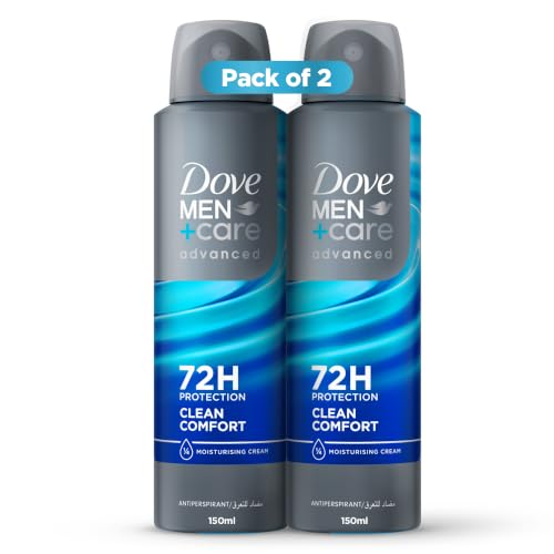 DOVE MEN+CARE Antiperspirant Deodorant Spray Clean Comfort 150ml x 2