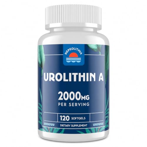 Nepeolithia Urolithin A Softgels 2000mg - High Potency & Purity Urolithin A Supplement for Healthy Aging Cellular Energy and Mitochondrial 120 Softgels