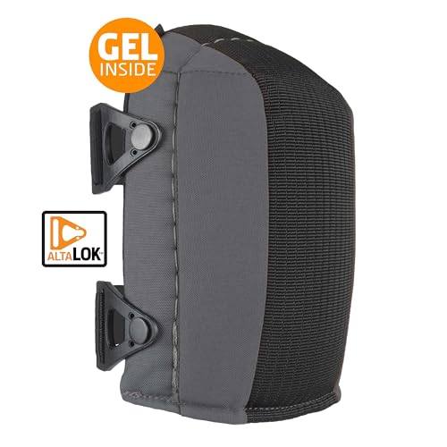 Image of ALTA 56213.50 AltaGUARD Gel Insert Knee Protector Pad,Gray /Orange Cordura Nylon Fabric, AltaLOK Fastening, Capless | Durable Cordura Nylon Cover, Dual strapping system or Neoprene single strap fastener, AltaLok Fastening