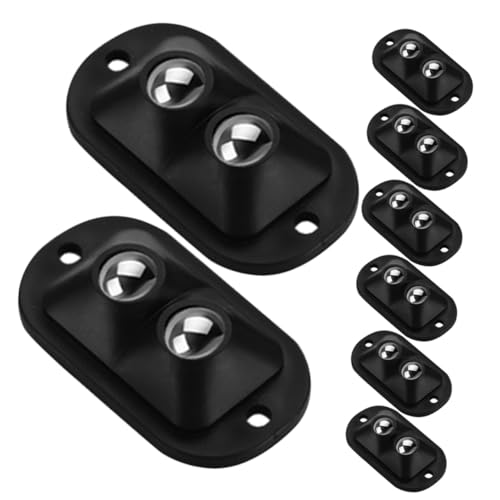 ABOOFAN 8個 免打孔粘着式万向?珠キャスター 静音小型転式プーリー ゴミ箱収納ボックス用耐久性車輪