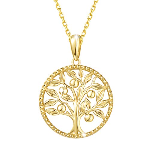 Collier Or Jaune Femme Arbre de Vie FANCIME, le bijou minimaliste élégant du bureau aux soirées
