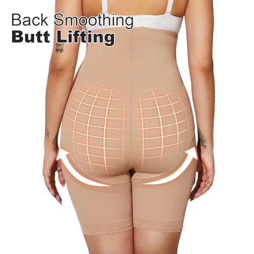 Image of MOVWIN Tummy Control Shapewear for Women Plus Size High Waisted Butt Lifting Panties Thigh Slimmer