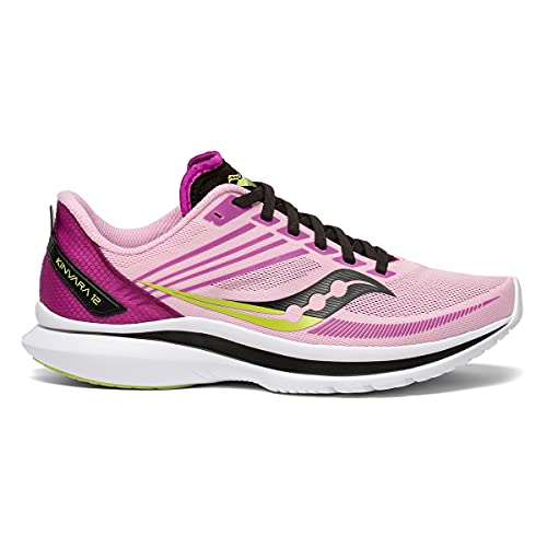 Saucony Womens Kinvara 12 Running Shoe - Color Fairytale/Razzle - Size 5.5 - Width Regular