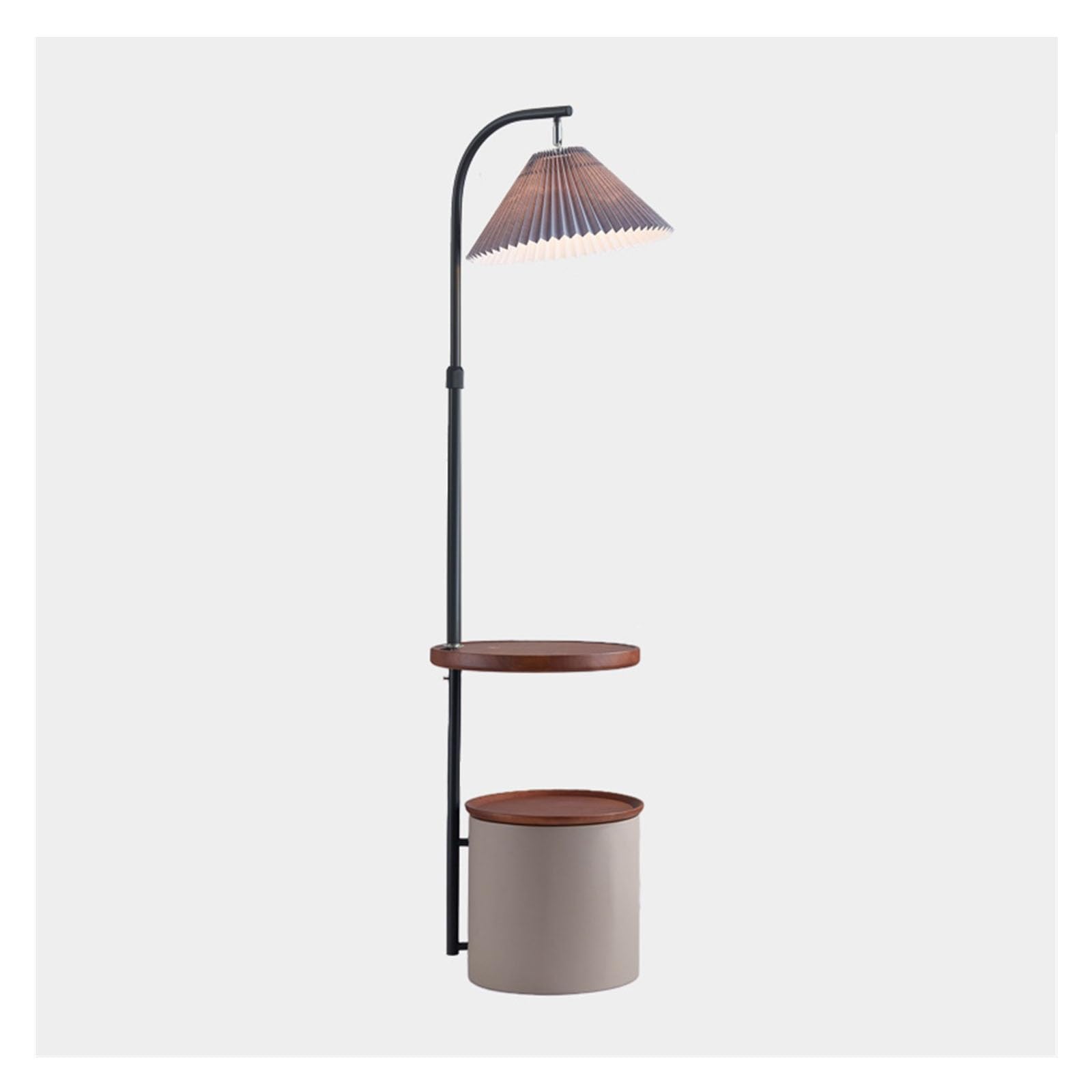 Z4T8M2K6G5 Tall Standing Lamp Wood Floor Lamp - Light for Bedroom & Living Room Mid Century Modern with Coffee Table for Farmhouse(Bruin)