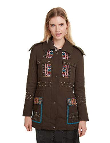Desigual Coat Lena Abrigo, Grün (Grün Flasche 4009), 48 para Mujer