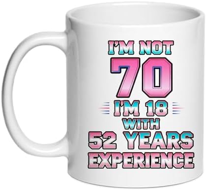 SIUNY 70th Birthday Mug for Women Men Coffee Mugs - Turning 70 Year Old Birthday Gifts for Mom, Dad, Grandma, Grandpa, Wife, Husband 11oz 1956 Coffee Cup (70TH)