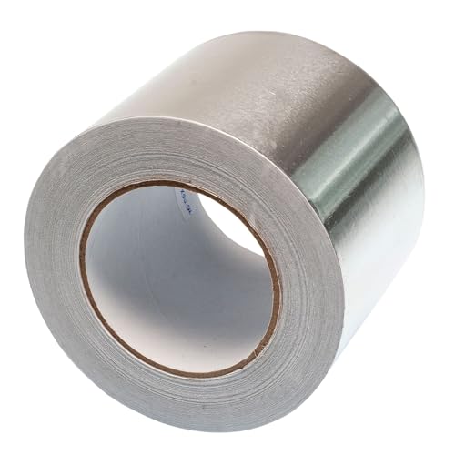 Image of GTSE Aluminum Foil Tape, 4 inches x 55 Yards (164 ft), 2 Wide Rolls, Multi-Purpose Silver Metal Tape, Ideal for HVAC, Sealing, Insulation, Patching Air Ducts, Metal Repair