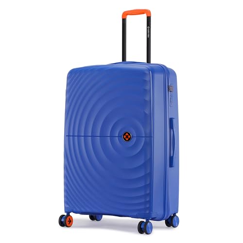 Image of Nasher Miles Polypropylene Spinner Seattle Hard-Sided Check-in Luggage 28 inch | 75cm | 8 Wheels Large Trolley Bag for Travel | Suitcase (Dark Blue)