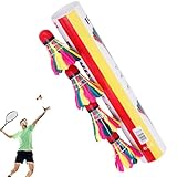 Federbälle, Federbälle, Badmintonfedern, natürliche Federbälle, Badminton-Federbälle mit hoher Stabilität und Haltbarkeit, Hochgeschwindigkeits-Badmintonball zum Üben