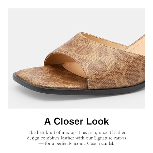 Coach Women's Sculpted C Block Heel Sandal Heeled4