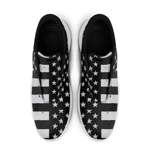 Patriotic Spikeless Golf Shoes for Men, Women's Breathable Golf Sneakers with American Flag Designs Sports Walking Footwear3