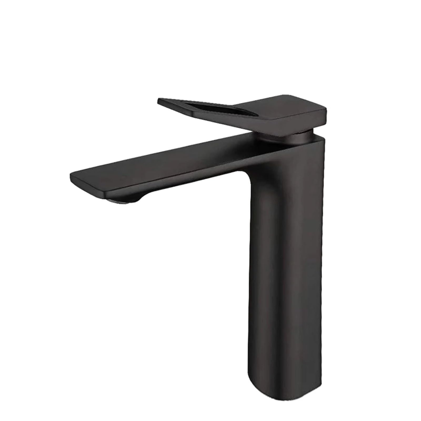 Robinet lavabo de salle de bains design noir avec flexibles de 60 cm de qualité supérieure