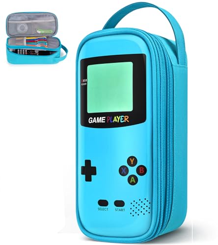 Image of Large Pencil Case for Boys Kids,Gamer School Pencil Pouch for Boys with Zipper Compartment,Big Stationery Pencil Box Organizer Pen Bag For Kids School