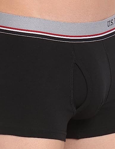 Image of U.S. Polo Assn. Mens Solid Cotton Spandex I014 Trunks - Pack of 2