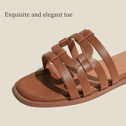 Womens Braided Straps Flat Slide Sandals Summer Comfor Slip On Casual Beach Sandals For Vacation Party Dressy3