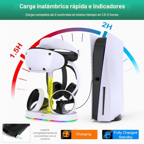 Base de carga PS VR2 para solucionar la falta de espacio y cables sueltos 3