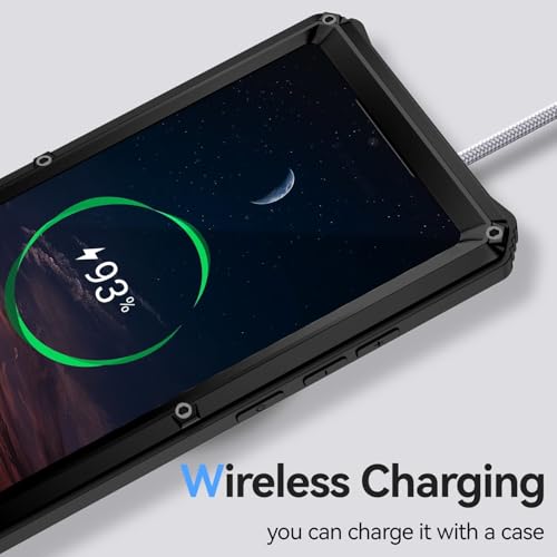 Coque Samsung S25 Ultra noire en métal rigide avec support - 7