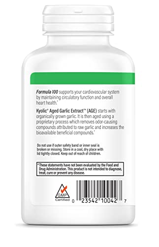 Kyolic Aged Garlic Extract Formula 100, Original Cardiovascular, 200 Capsules (Packaging May Vary) #TOP1