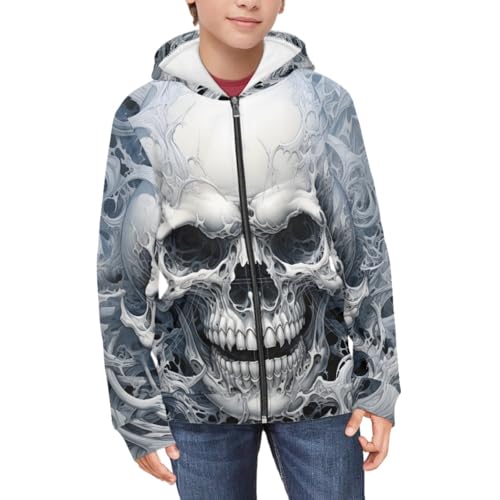 GLUDEAR Boys Girls Cool 3D Printed Long Sleeve Hooded Sweatshirt Zip Up Jacket Pullover Hoodies3