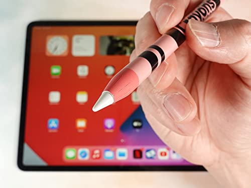 Vinilo adhesivo para lápiz Apple de 2ª generación color naranja y rosa 5