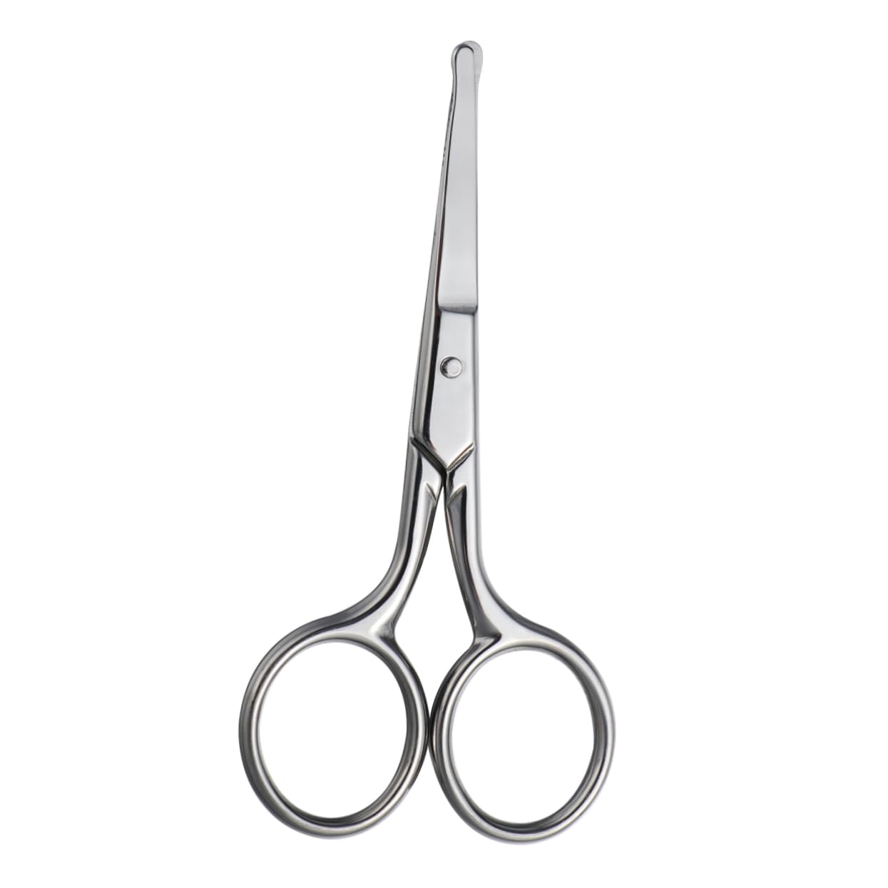 Outanaya Rounded Nose Hair Scissors Stainless Steel Eyebrow Trimmer Safety Scissors for Facial Hair Men