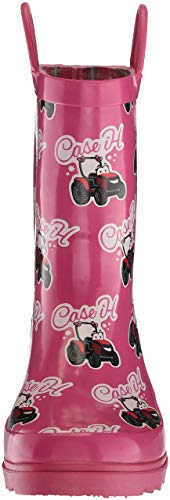 Ad Tec Kids 8 in Waterproof PVC Rubber Rain Boots - Easy On Off, Grippe Outsole for Gardening, Fishing, Farming, Playing and Many More2