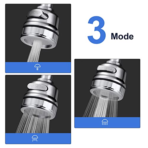 Hitefu 2Pcs Kitchen Faucet Sprayer Head 360° Rotatable Movable Kitchen Faucet Head With Pure Copper Joint Stainless Steel Faucet Sprayer Head For Showe, Wash Dishes, Wash Fruits #TOP2