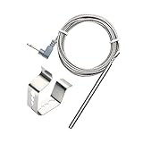 BBQGO Ambient Temperature Barbecue Oven Grill Thermometer Probe Replacement and Clip for Maverick ET732, ET733, Ivation IVA-WLTHERM, IVAWT738 with 6ft Stainless Steel Cable (Oven probe and Clip)