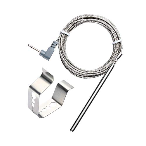 BBQGO Ambient Temperature Barbecue Oven Grill Thermometer Probe Replacement and Clip for Maverick