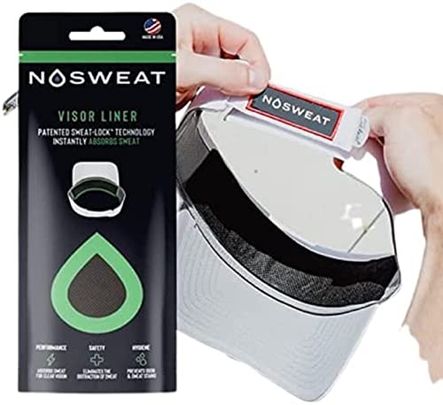 Chapéu de golfe e forro de chapéu Viseira Sweat Liner (forro de suor com proteção de face), Preto, 3
