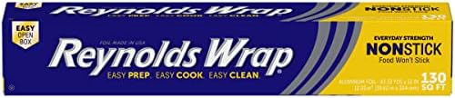 Reynolds Wrap Non Stick Aluminum Foil, 130 Square Feet, Silver
